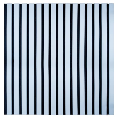 KAISER plastic® Akustikpaneele | Farbe: Pastellblau | Wandpaneele in verschiedenen Formaten | Deko Wohnzimmer | Wanddeko in Pastellfarbe | Akustik Paneele Wand | Lamellenwand (60 x 60 cm - 4STK.) von KAISER PLASTIC