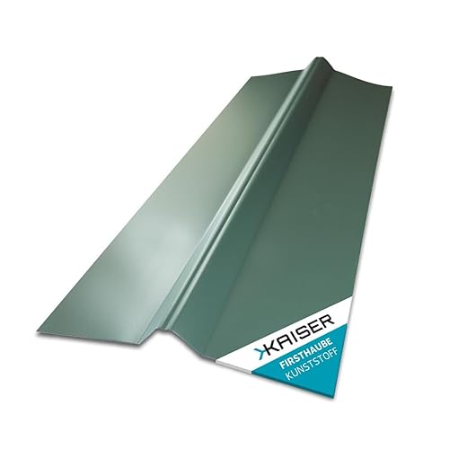 KAISER plastic® Firsthaube Grün | Wellplatten Dach Abdeckung, Welldach Kunststoff | Dachplatten wetterfest | Überdachung | Trapez und Sinus 76/18 – 37 x 98,5 cm | 1 Stk. von KAISER PLASTIC