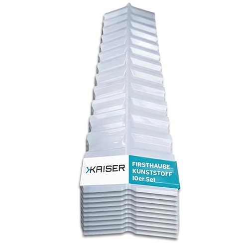 KAISER plastic® Firsthaube Klar | Wellplatten Dach Abdeckung, Welldach Kunststoff | Dachplatten wetterfest | Überdachung | Trapez 76/18 – 30 x 98,5 cm | 10 Stk. von KAISER PLASTIC
