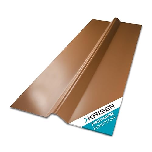 KAISER plastic® Firsthaube Kupfer | Wellplatten Dach Abdeckung, Welldach Kunststoff | Dachplatten wetterfest | Überdachung | Trapez und Sinus 76/18 – 37 x 98,5 cm | 1 Stk. von KAISER PLASTIC
