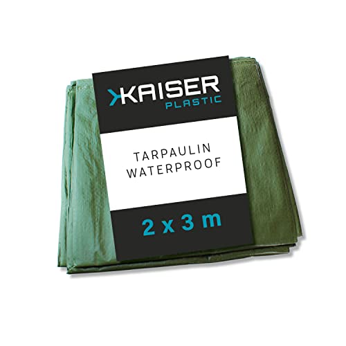 KAISER PLASTIC® Gewebeplane | Xtra Strong | 2 x 3 m | Schutzplane | Abdeckplane | grün und reißfest von KAISER PLASTIC
