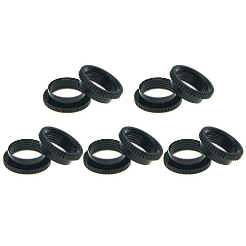 KAISH 10 x Messing-Metrische M12 Gitarren-Kippschalter, tiefe versenkte Mutter für Epiphone Les Paul, Import-Kippschalter, Schwarz von KAISH