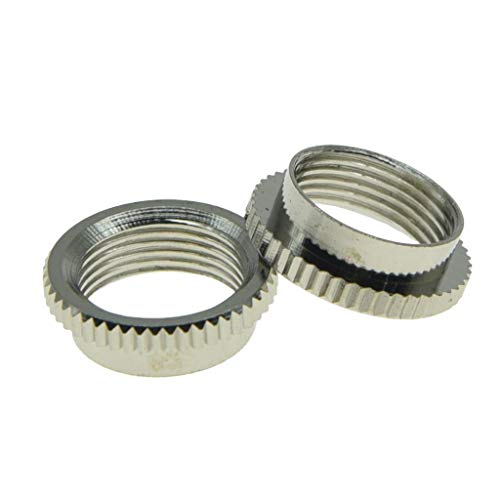 KAISH 2 x metrischer M12-Kippschalter aus Messing, tiefe versenkte Mutter für Epiphone Les Paul, Import-Kippschalter, Nickel von KAISH