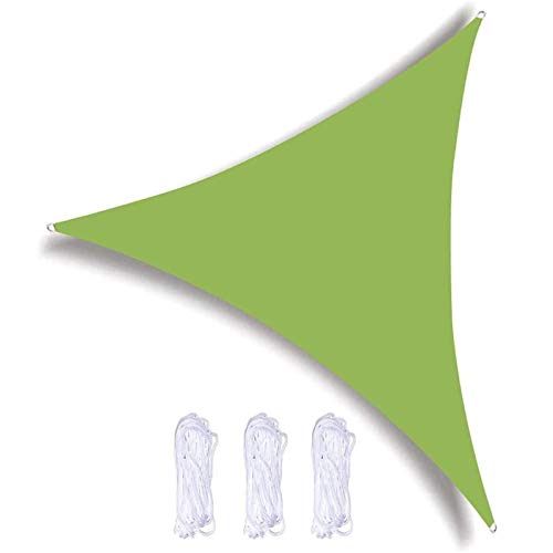 KAISUN Sonnensegel Dreieck,Sonnenschutz Atmungsaktiv HDPE UV Schutz Wetterbeständig mit Freiem Seil für Balkon Terrasse Garten (3x3x3m,Grün) von KAISUN