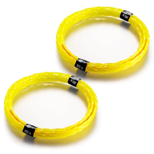 Rasentrimmer Faden 2.4mm,Mähfaden für Rasentrimmer und Freischneider,Vorgeschnittenes, Zweifarbiges, Schnell Positionierbares Design,Universell x10m(Gelb-8.6m) von KAITAI