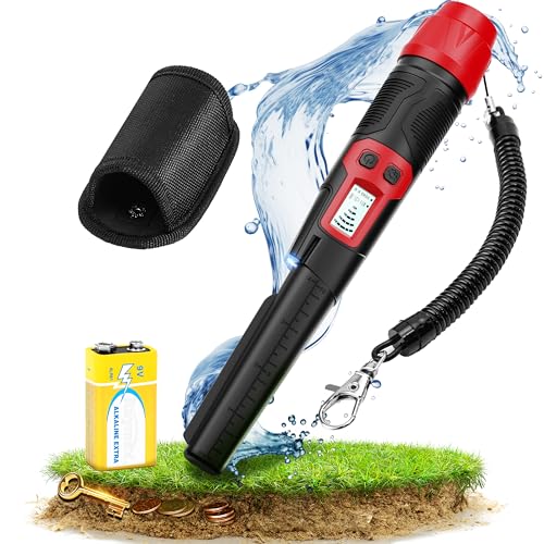 KAIWEETS Metalldetektor Pinpointer, IP68 Wasserdicht 360° Pulsinduktion Metalldetektor, 3 Modi, Höhere Empfindlichkeit Metalldetektor Profi mit LCD-Bildschirm für Goldmünze, Relikte, Schmuck von KAIWEETS