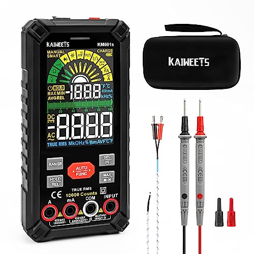 KAIWEETS Multimeter mit 10000 Zählungen, Wiederaufladbares Digitalmultimeter mit True RMS Auto-Range, Intelligentes Strommessgerät misst Spannung, Strom, Widerstand, Durchgang, Frequenz KM601S KAIWEETS Multimeter mit 10000 Zählungen, Wiederaufladbares Digitalmultimeter mit True RMS Auto-Range, Intelligentes Strommessgerät misst Spannung, Strom, Widerstand, Durchgang, Frequenz KM601S von KAIWEETS