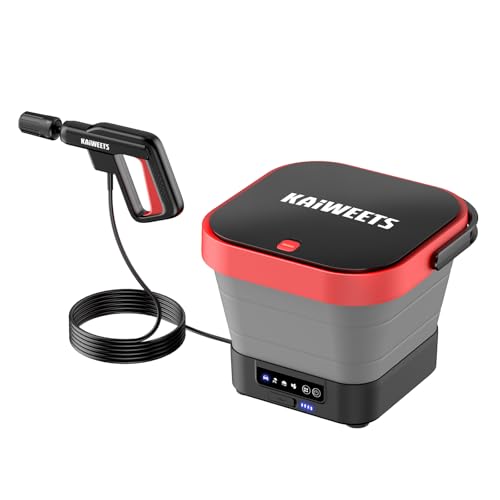 KAIWEETS Tragbarer Hochdruckreiniger 15 Bar mit 5-in-1 Düse, Schaumpistole, 12L Tank, IPX5 Wasserdicht, 4 Druckstufen, USB-C Aufladung – Für Camping, Wandern, Garten, Bergsteigen KAIWEETS Tragbarer Hochdruckreiniger 15 Bar mit 5-in-1 Düse, Schaumpistole, 12L Tank, IPX5 Wasserdicht, 4 Druckstufen, USB-C Aufladung – Für Camping, Wandern, Garten, Bergsteigen von KAIWEETS