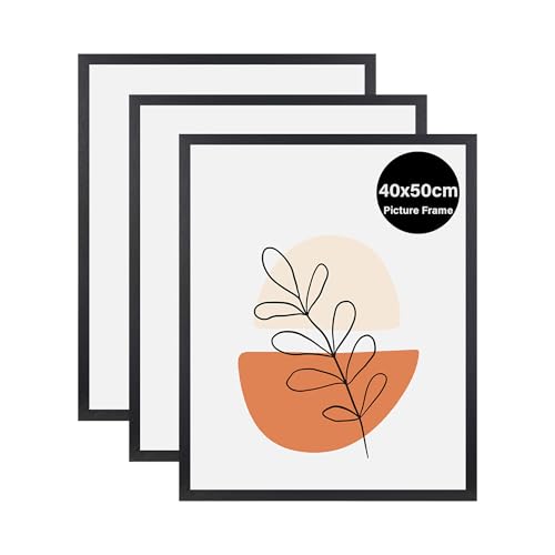 KAIWIN 3 Pack Bilderrahmen 40x50 cm, Schwarz Rahmen 40x50, Holz Fotorahmen zum Aufhängen, Posterrahmen Benutzt für Fotos, Bilder, Puzzles, Poster KAIWIN 3 Pack Bilderrahmen 40x50 cm, Schwarz Rahmen 40x50, Holz Fotorahmen zum Aufhängen, Posterrahmen Benutzt für Fotos, Bilder, Puzzles, Poster von KAIWIN