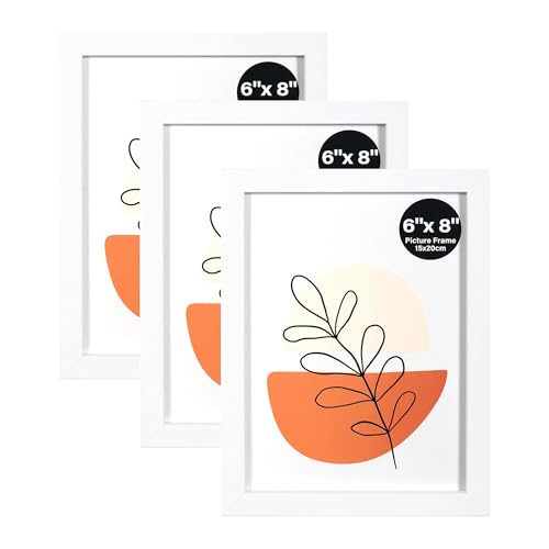 KAIWIN Bilderrahmen 15 x 20 cm 3er-Set, Fotorahmen mit Acrylglas, Horizontal oder Vertikal für Wandbehänge oder Tischdekoration, Weiß von KAIWIN