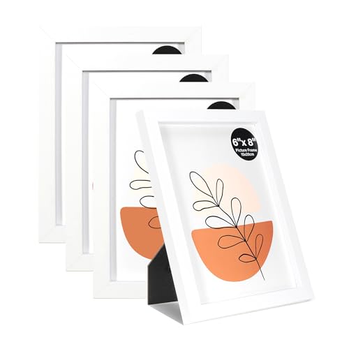 KAIWIN Bilderrahmen 15x20cm 4er-Set, Fotorahmen mit Acrylglas, Horizontal oder Vertikal für Wandbehänge oder Tischdekoration, Weiß KAIWIN Bilderrahmen 15x20cm 4er-Set, Fotorahmen mit Acrylglas, Horizontal oder Vertikal für Wandbehänge oder Tischdekoration, Weiß von KAIWIN