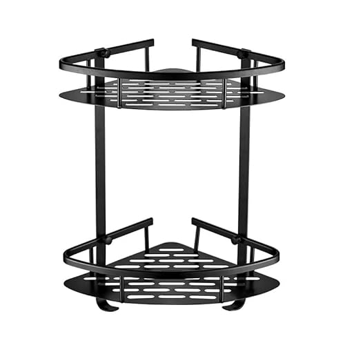 KAIYIDA Regal Dusche Eckregal Kein Bohren Platzsparend Aluminium Wandmontage Selbstklebend Dusch Caddy Korb for Badezimmer 1-3 Ebenen(30.5 * 32cm) von KAIYIDA