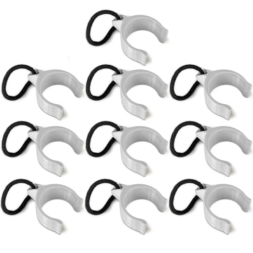 10 x Poolplane Clip - Ø 40 mm - Poolhalter mit rundem Rahmen - Passend für INTEX & BESTWAY - Befestigung der Schutzfolie von KAJAWIS