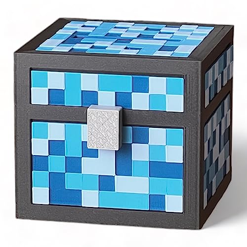 KAJAWIS Pixel Sparschwein Spardose für Kinder 3D Box Multicoloured PLA-Biokunststoff (Blue, M) von KAJAWIS