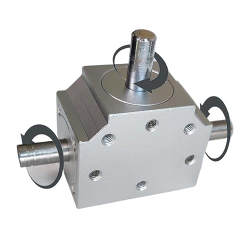 1:1 90 Grad Winkel konische Kegelgetriebe Lenkgetriebe Horizontaler Winkelkommutator Doppelte Dreifach8MM-Achse Winkelantrieb Lenkgetriebe(Modell4) von KAKAK