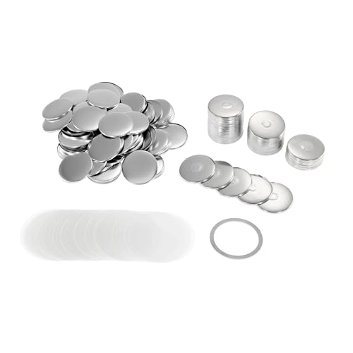 100 Stück 58 mm Magnet Kühlschrank Abzeichen Pin Button Maker Teile for Kunsthandwerk Herstellung Kühlschrank Abzeichen Set für personalisiertes Kunsthandwerk(Strong Magnet Button) von KAKAK