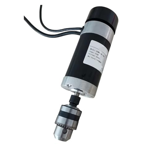500-W-Bohrfutter-Bürstenloser Spindelmotor + 57-mm-Klemme mit Schrauben + Bürstenloser Motortreiber + 48-VDC-10,5-A-Netzteil Geräuscharm, hohe Präzision(Model D) von KAKAK