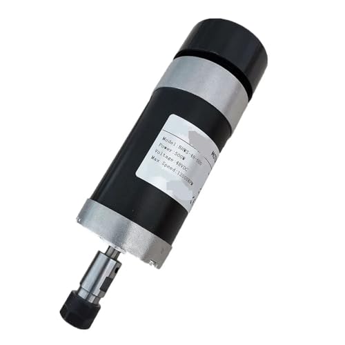 500 W ER11 bürstenlose Spindel + 55 mm Klemme mit Schrauben + 48 V bürstenloser Motortreiber + 48 VDC 10,5 A Netzteil Geräuscharm, hohe Präzision(Model A) von KAKAK