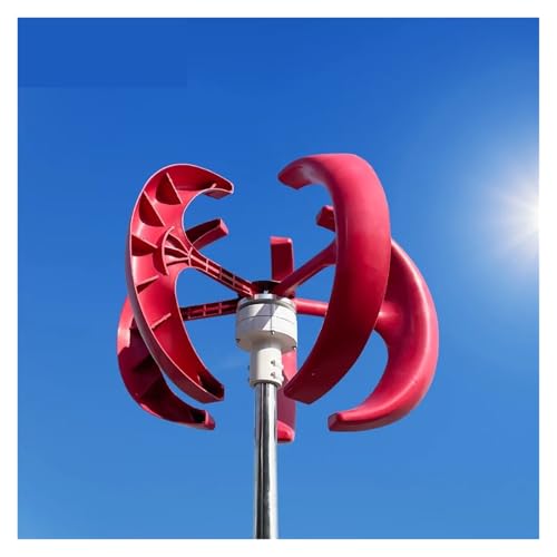 5000W Windkraftanlagengenerator Vertikale Achse Windkraftanlage Generator Geräuscharm Niedriger Start Windgeschwindigkeit 12V 24V 48V Windmühle mit MPPT Ladegerät zur Notstromerzeugung(Red,WITH HYBRID 5000W Windkraftanlagengenerator Vertikale Achse Windkraftanlage Generator Geräuscharm Niedriger Start Windgeschwindigkeit 12V 24V 48V Windmühle mit MPPT Ladegerät zur Notstromerzeugung(Red,WITH HYBRID von KAKAK