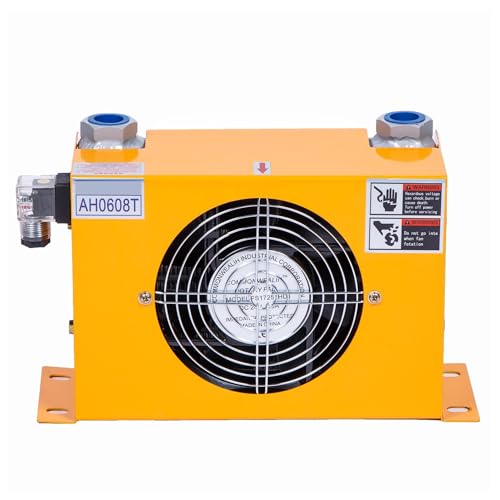 AH0608T Hydrauliksystem Luft-Öl-Heizkörper mit Lüfter 60 l/min Wärmetauscher Platte Ölkühler aus Aluminium Großer Bereich der Wärmeableitung (DC24) von KAKAK
