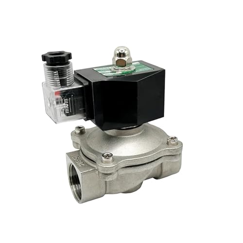 Elektrisches Magnetventil, 1/2 "3/4" 1 "2" Normal Geschlossen Elektrisches Magnetventil Wasser 24V 230V 24V 12V Edelstahl IP65 DIN Spule Hochtemperatur(2",EPDM-SEAL_12VDC) von KAKAK