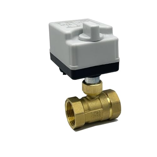 Elektroventil, bidirektionaler motorisierter Kugelhahn 1/2 "3/4" 1 "2" mit Handschalter Elektrischer Messing-Kugelhahn 220 12V 24V 3-Draht-Steuerung 2-Punkt (1",12VDC) von KAKAK