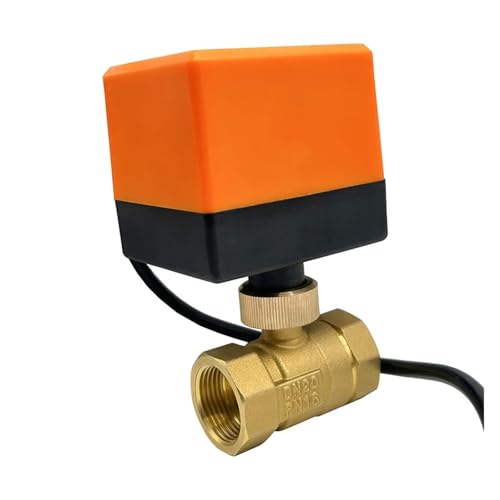 Elektroventil, motorisierter Kugelhahn 1/2 "3/4" 1 "2" Messing Elektrisches Kugelventil 220V 12V 24V Drei-Drähte oder zwei Linien Messing Kugelhahn (2",220_03) von KAKAK