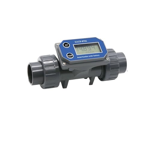 Flüssigkeitsdurchflussmesser, Digitalanzeige LED-Turbinendurchflussmesser Hochpräziser Impulsausgang DN15 DN32 DN40 Mit Batterie kann eingestellt werden(DN20) von KAKAK