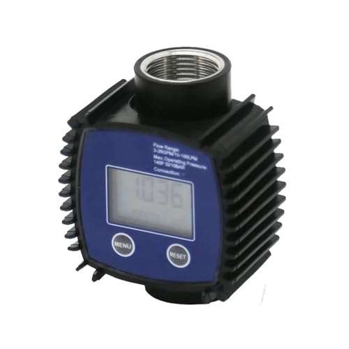 K24 Elektronischer Turbinendurchflussmesser Digitaler Heizöl-Diesel-Wasser-Getriebedurchflussmesser Hochpräziser Kunststoff-Edelstahl-Gewindedurchflussmesser Niedriger Fehler(SS304 G1 IN Thread) von KAKAK