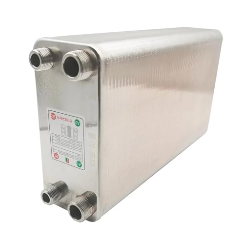 KAKAK 100 Platten Edelstahl Wärmetauscher gelötete Platte Typ Warmwasserbereiter SUS304 mehrere Anwendungen (60, gleiche Seite) von KAKAK