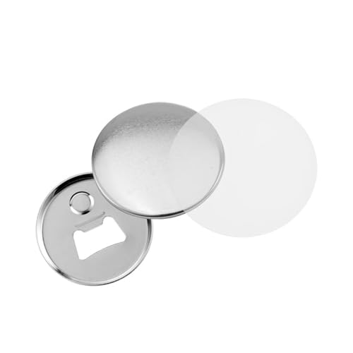KAKAK 100 STÜCKE 58 MM DIY Magnetischer Kühlschrankabzeichen- und Bierflaschenöffner 2 in 1 Herstellungsteile for Abzeichenknopfhersteller-Maschinenzubehör für personalisiertes Kunsthandwerk von KAKAK