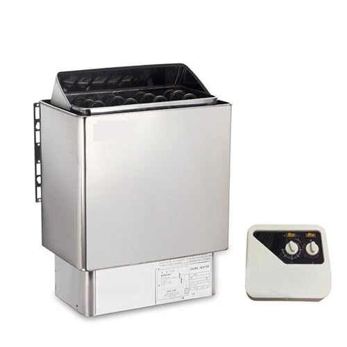 KAKAK Saunaheizung, 3 kW/4,5 W/6 kW/9 kW, Sauna-Heizung, Sauna-Dampfgenerator, Heimgebrauch, Heizofen, Raumtrocken-Ausrüstung mit digitalem Controller, Zuhause, Hotel, Spa, Dusche (4,5 kW) von KAKAK