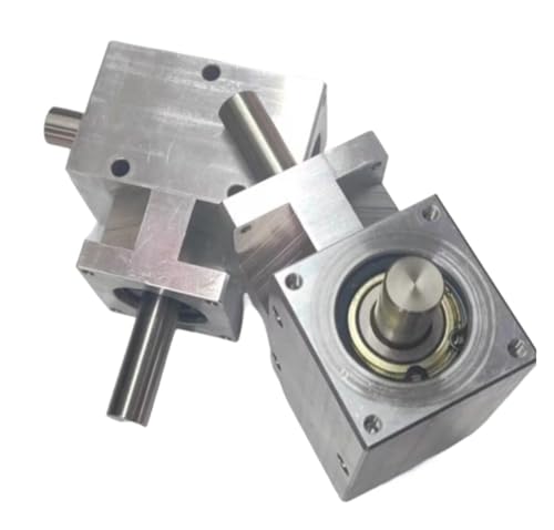 Kleiner Winkelsensor 90 Grad 1:1 Spiralschirmgetriebe 12 mm co-direktionale Doppelausgangswelle Differentialmontage Getriebe Winkelantrieb Lenkgetriebe (Typ A) von KAKAK