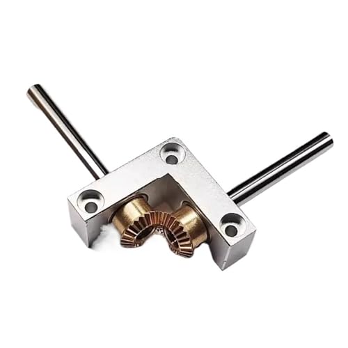 Mini rechtwinkliger Rotator klein 90 Grad 1:1 Kegelgetriebe Modell Umschalter Übertragungsbox Lenkgerät mit Winkelübertragung (4mm to 4mm) von KAKAK