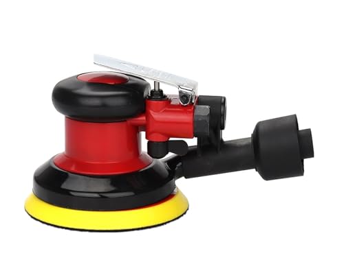 Pneumatische Poliermaschine, pneumatische Schleifmaschine, 12,7 cm, exzentrisch, 5 mm, Exzenterschleifer, pneumatische Werkzeuge für Holzarbeiten und Detailarbeiten (12,7 cm Vakuumschleifer) von KAKAK