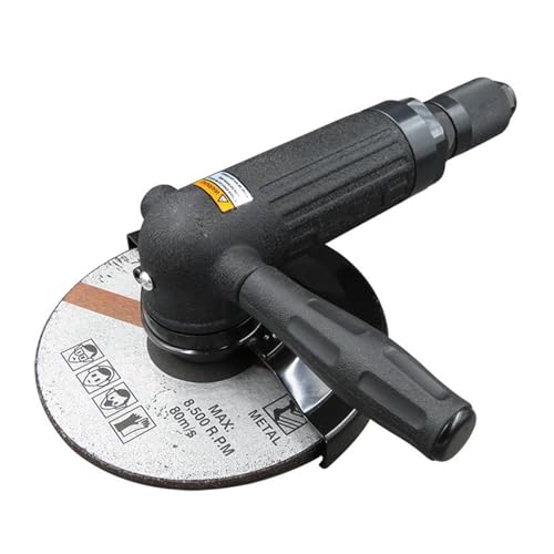 Pneumatische Poliermaschine 1/10.2 cm 7000rpm Pneumatischer Winkelschleifer 17.8 cm mit Scheibe Polierscheibe PVC-Griff für mechanische Polier- und Schleifwerkzeuge für Holzarbeiten und Detailarbeiten von KAKAK
