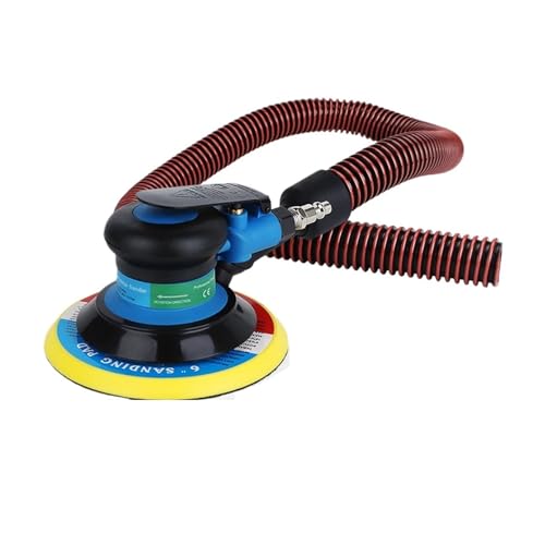 Pneumatische Poliermaschine 6 Zoll Pneumatischer Luftschleifer Polierer Werkzeug Polieren Random Orbital Palm Machine Grinder für Auto Lackpflege Rostentfernung für Holzarbeiten und Detailarbeiten von KAKAK