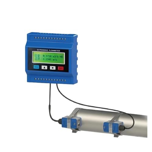 Ultraschall-Flüssigkeitsdurchflussmesser TUF-2000M-Modulhost mit anklemmbarem, nicht-invasivem Wandler, digitaler Wasserdurchflussmesser for Kupfer-/PVC-Rohre Hohe Empfindlichkeit, geringer Fehler(Hos von KAKAK