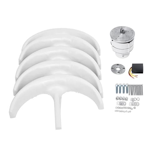 Windturbinengenerator mit vertikaler Achse 8000 W 12 V 24 V mit Controller Laterne 5 Flügeln Motor-Kit für hybride Hauslaterne zur Erzeugung von Notstrom (12 V) von KAKAK