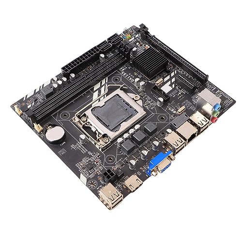 KAKAKE Desktop-PC-Motherboard, Zweikanal-Desktop-PC-Motherboard, HD-Schnittstelle, Quad-Core-Prozessor, Einfache Installation für Büro von KAKAKE