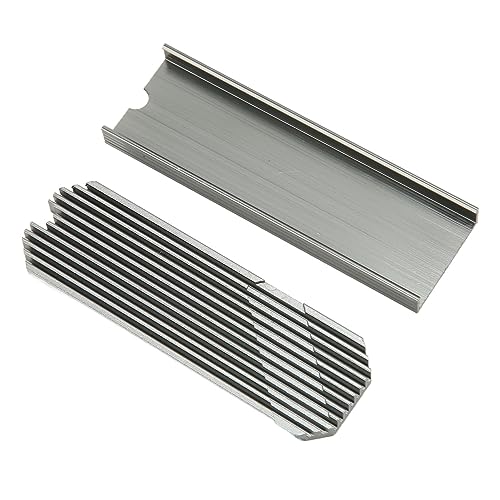 KAKAKE M.2 NVMe-Kühlkörper, Aluminiumlegierung, 3 Eloxierte Wärmeleitpads, NVMe 2280 SSD-Kühlkörper mit Gehäuseschrauben (Silber) von KAKAKE