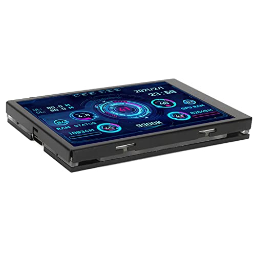 KAKAKE PC Temp Monitor, PC Sensor Panel Display 320x480 Mini-Bildschirm 3,5-Zoll-USB-Typ-C-Schnittstelle für das Büro(Schwarz) von KAKAKE
