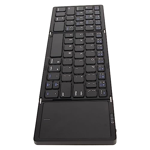 KAKAKE Touchpad-Tastatur, Einfache Bedienung, 3-Wege-Tastatur, 140-mAh-Akku, Gute Stabilität für Tablet, Laptop, Smartphone (Schwarz) von KAKAKE