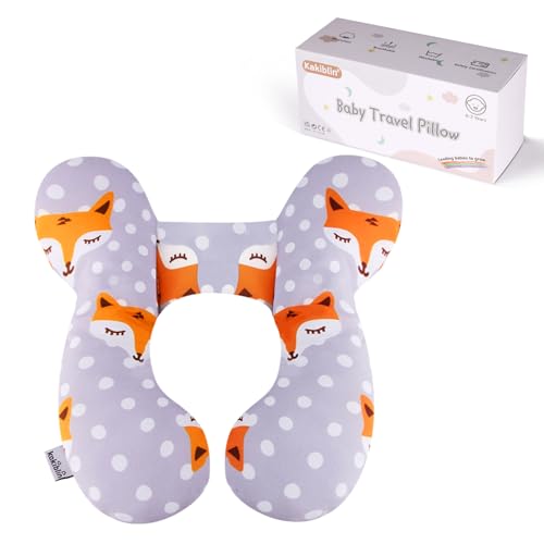 KAKIBLIN Baby Travel Pillow (Upgraded), Nackenkissen Baby -Kissen für den Kopf, Kopf- und Nackenstützkissen für Kinderwagen, Autositz, Stroller von KAKIBLIN