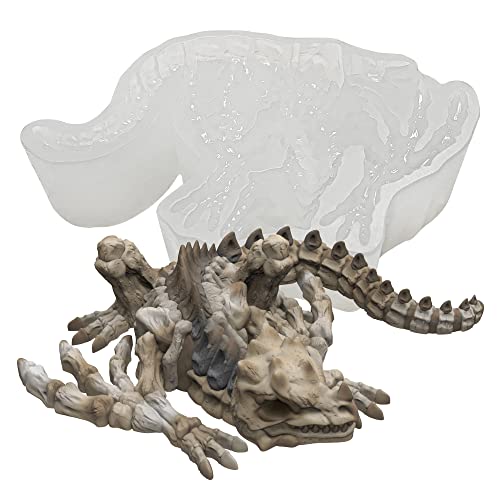 KAKIWYHHH Undead Schädel Drache 3D Epoxidharz Silikonform Gießformen Handwerk Polymer Ton Gips von KAKIWYHHH