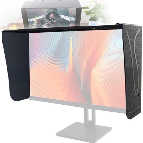 27-Zoll-Monitor-Motorhaube Sonnenschutz, Computer Monitor Motorhaube, Desktop-Datenschutzabdeckung, Bildschirm Blendungschutz, Für Die Überwachung Der Außenrahmenbreite 41-66 Cm von KAKKII