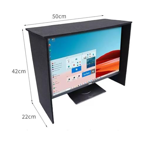 32-Zoll-Display Monitor Hood Sunshade, Desktop Computer Privacy Cover, Computer Display Shading Side Panel, Datenschutzschutz, PC-Bildschirmhaube, für Büro, Spielespiele,22inches von KAKKII