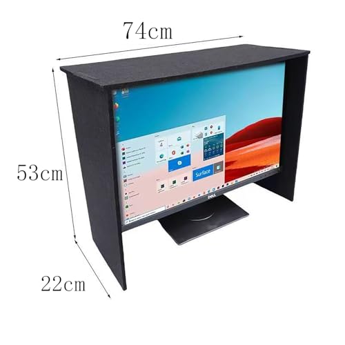 32-Zoll-Display Monitor Hood Sunshade, Desktop Computer Privacy Cover, Computer Display Shading Side Panel, Datenschutzschutz, PC-Bildschirmhaube, für Büro, Spielespiele,32 inches von KAKKII