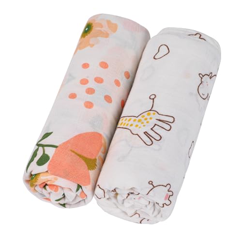 KAKU NANU Baby Pucktuch Babydecke Musselin Spucktücher 2er Set 100% Baumwolle 110x120 cm,Dünne Atmungsaktive Mullwindeln Baby Wickeltuch für Neugeborene Junge und Mädchen Blume KAKU NANU Baby Pucktuch Babydecke Musselin Spucktücher 2er Set 100% Baumwolle 110x120 cm,Dünne Atmungsaktive Mullwindeln Baby Wickeltuch für Neugeborene Junge und Mädchen Blume von KAKU NANU