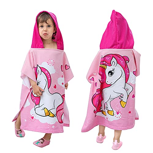 KAKU NANU Badetücher Badehandtuch Kinder, Exquisites Muster Bademantel Badeponcho Badeponcho Kinder Jungen Mädchen Cute Handtuch mit Kapuze für Kinder Jungen Mädchen von KAKU NANU